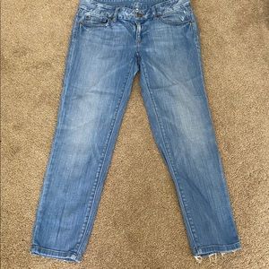 Straight leg capris jeans